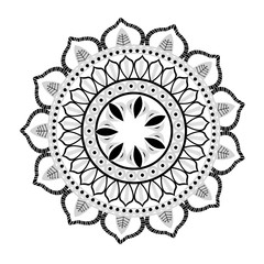 flat design intricate mandala icon vector illustration