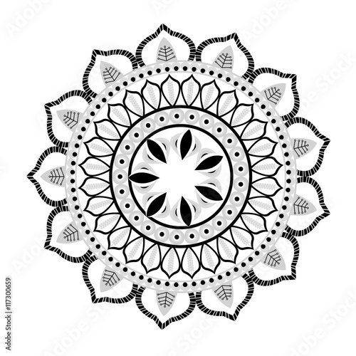 Download "flat design intricate mandala icon vector illustration" Stock image and royalty-free vector ...