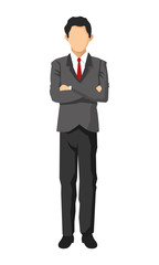 flat design single businessman fashion icon vector illustration