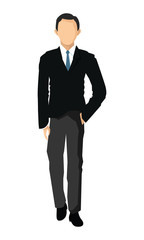 flat design single businessman fashion icon vector illustration