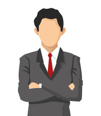 flat design single businessman fashion icon vector illustration