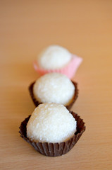 assorted homemade chocolate truffle ,candies,sweet food