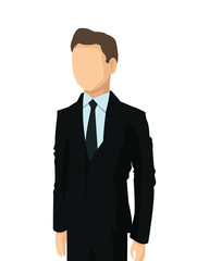 flat design single businessman fashion icon vector illustration