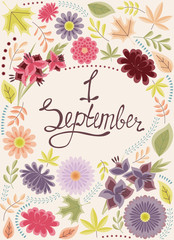 First September background vintage