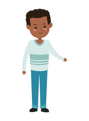 flat design single man icon vector illustration