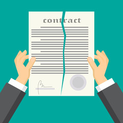 Bad contract vector icon in a flat style