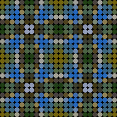 Kaleidoscopic low poly circle style vector mosaic background