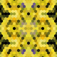Kaleidoscopic low poly hexagon style vector mosaic background