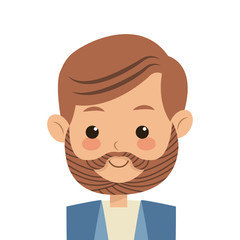 flat design single middle age man icon vector illustration