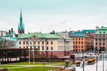 Colorful Buildings of Stockholm, Sweden