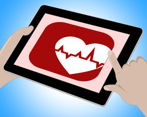 Heartbeat Online Means Pulse Trace And Cardiac