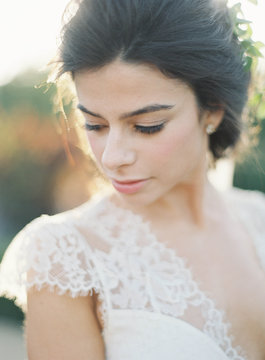 Portrait of a bride during wedding day