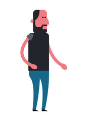 flat design single man icon vector illustration