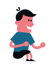 flat design single man icon vector illustration