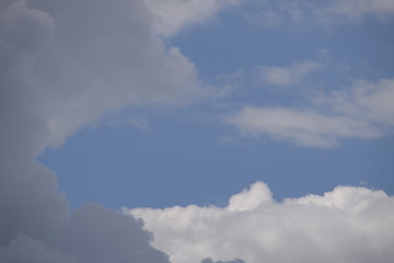 Heavenly landscape with clouds