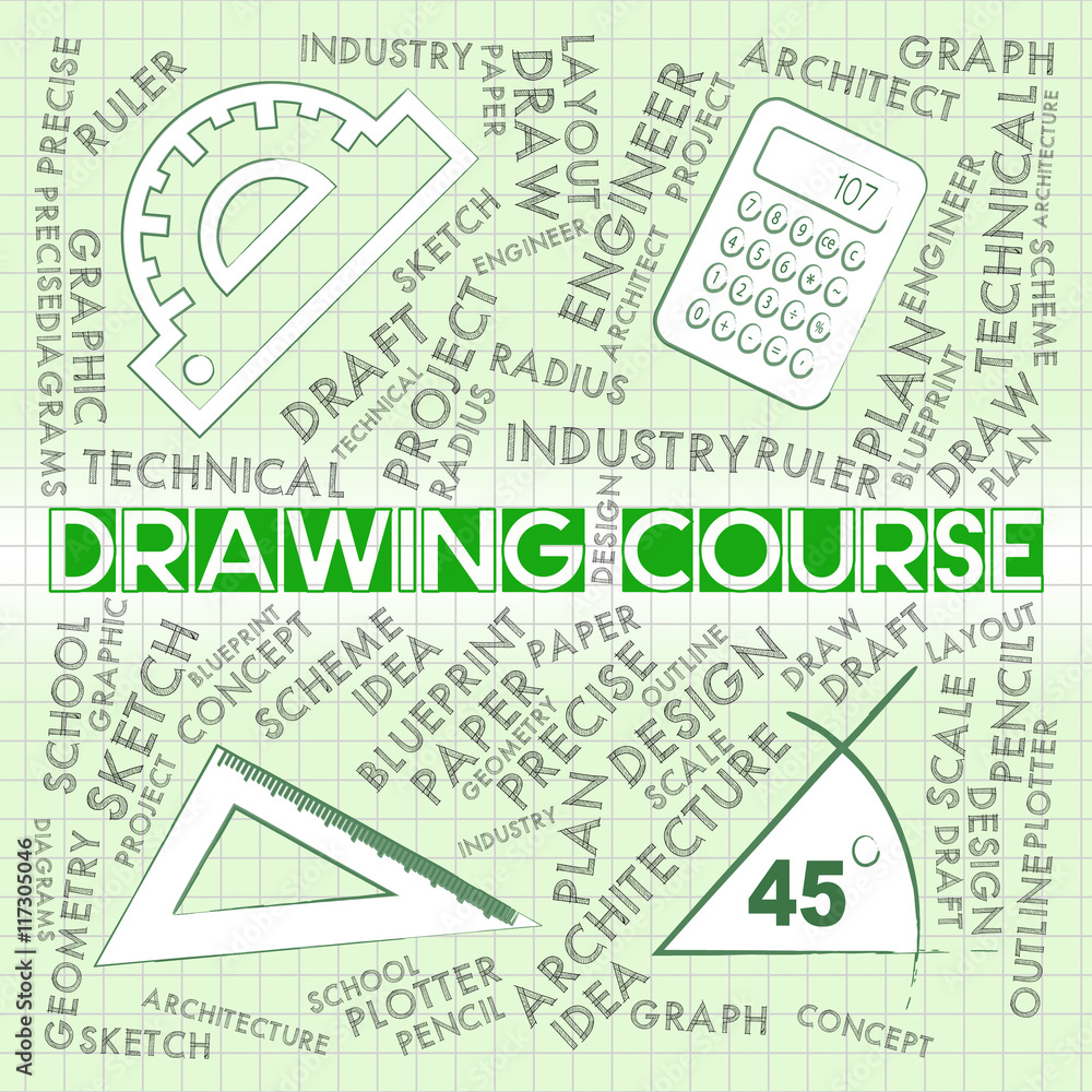 Poster drawing course shows sketch syllabus and schedules