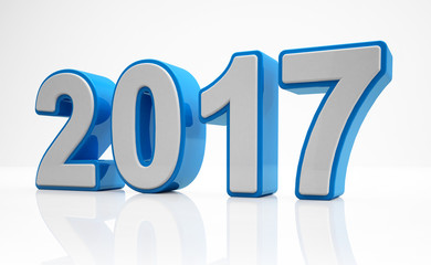 Jahreswechsel - Neujahr - Silvester 2017 - Blau