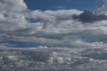 Heavenly landscape with clouds