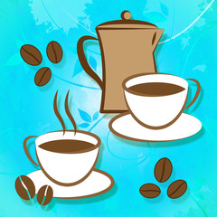 Brewed Coffee Indicates Roasted Brewing And Freshness