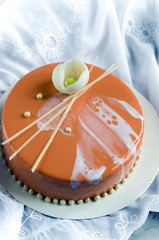Apricot mousse cake