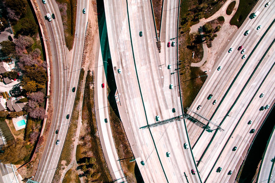 Highway flyover, view from above