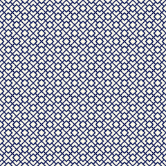 Seamless pattern with symmetric geometric ornament. Navy color abstract background.