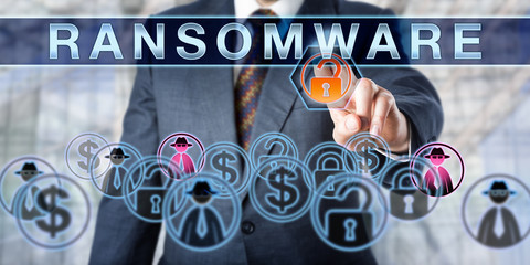 Corporate Manager Touching RANSOMWARE
