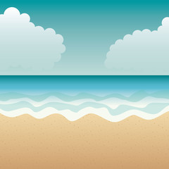 Fototapeta na wymiar beach landscape summer icon