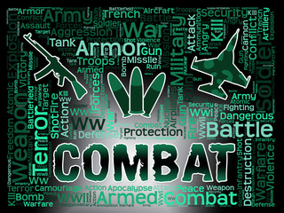 Combat Words Shows Battles Conflicts And Fights