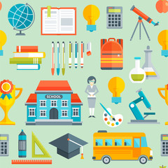 School Seamless Pattern