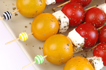 Brochette de tomates apéro