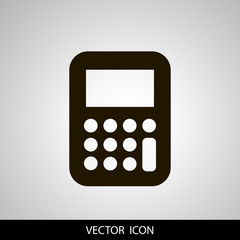 calculator icon, vector illustration. Flat design style