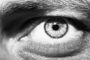 an insightful beautiful look man's eye