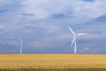wind generator in rural landscape