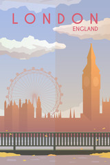 London. Vector poster.