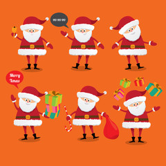 Santa Claus collection. vector illustration