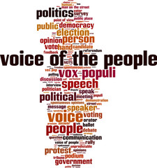 Obraz premium Voice of the people word cloud concept. Vector illustration