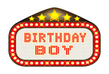 Cinema Marquee Birthday Boy
