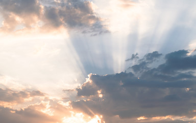 Fototapeta na wymiar Cloudscape at sunset.