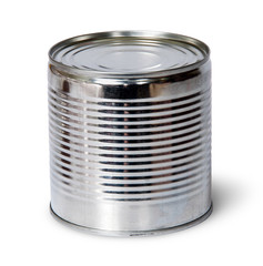 Silver tin can