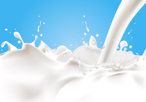 milk into the milk stream