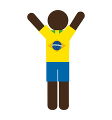 figure silhouette man brazilian