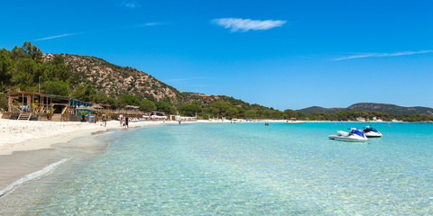 Fototapeta na wymiar Palombaggia beach in Corsica Island in France