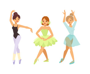Ballerina dancer vector girl