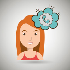 woman communication speak bubble