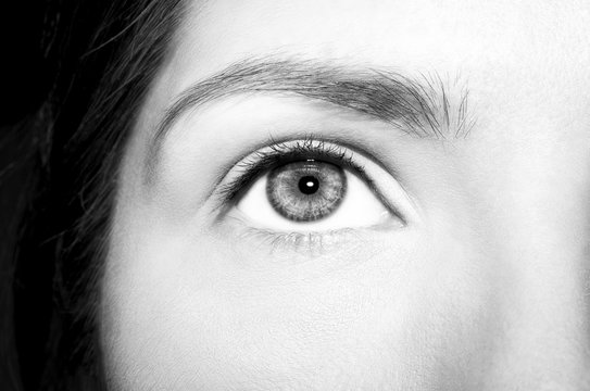 Beautiful insightful look  woman's eye