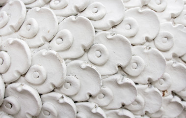 Flake white of naga statue in temple. Chiang rai, Thailand.