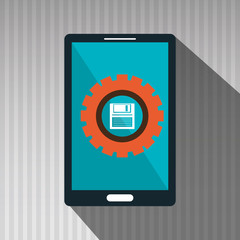 smartphone gears system symbol