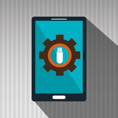 smartphone gears system symbol