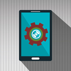 smartphone gears system symbol
